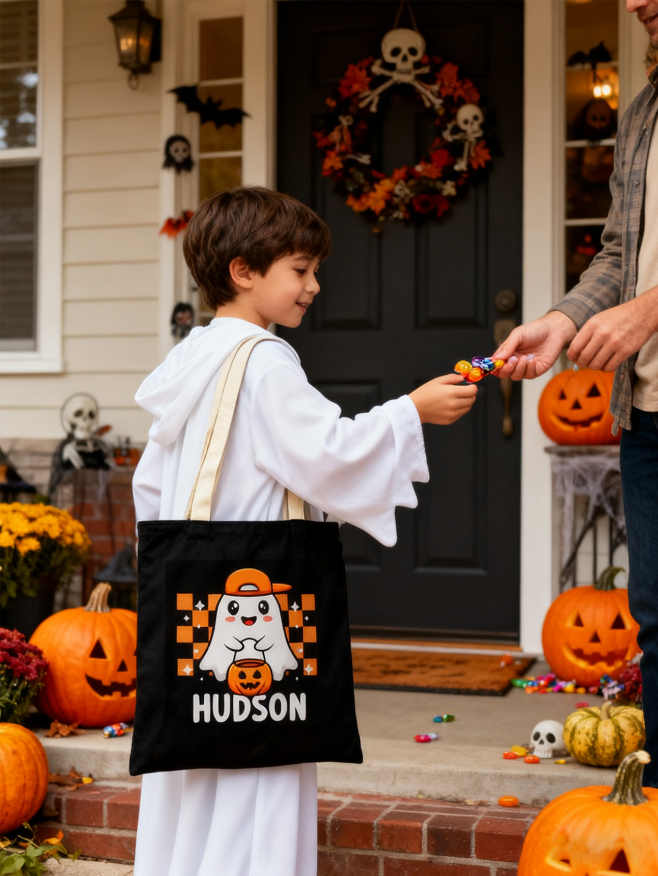 Custom Cute Ghost Halloween Snack Bag